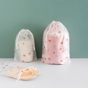 Custom Small Draw <strong>String</strong> Printed Drawstring Clothes Packaging Bag Plastic Shopping Bags for Packaging - Product Image 2