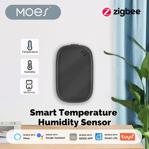 MOES Tuya Zigbee умный датчик температуры и влажности с гигрометром в помещении, приложение для мониторинга работает с Alexa Google Home на батарейках - Product Image 2