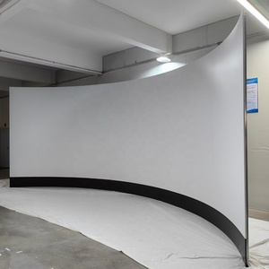 Pantalla curva de marco fijo para cine en casa, pantalla de proyección de cine plegable 4K HD con pantalla de proyector de 360 grados con marco curvo - Product Image 2