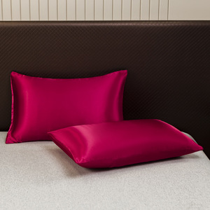 Son katı saten yastık örtüsü 100% ipek dokuma işlemeli desen ev veya otel kullanımı için kolay bakım - Product Image 2