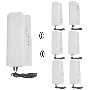 Sistema de intercomunicación inalámbrico Intercomunicador de teléfono bidireccional 433MHz Interfono de auriculares expandibles para el hogar Oficina Almacén Hotel - Product Image 1