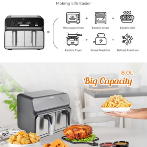 Электрическая цифровая воздушная фритюрница, 8 л - Product Image 2
