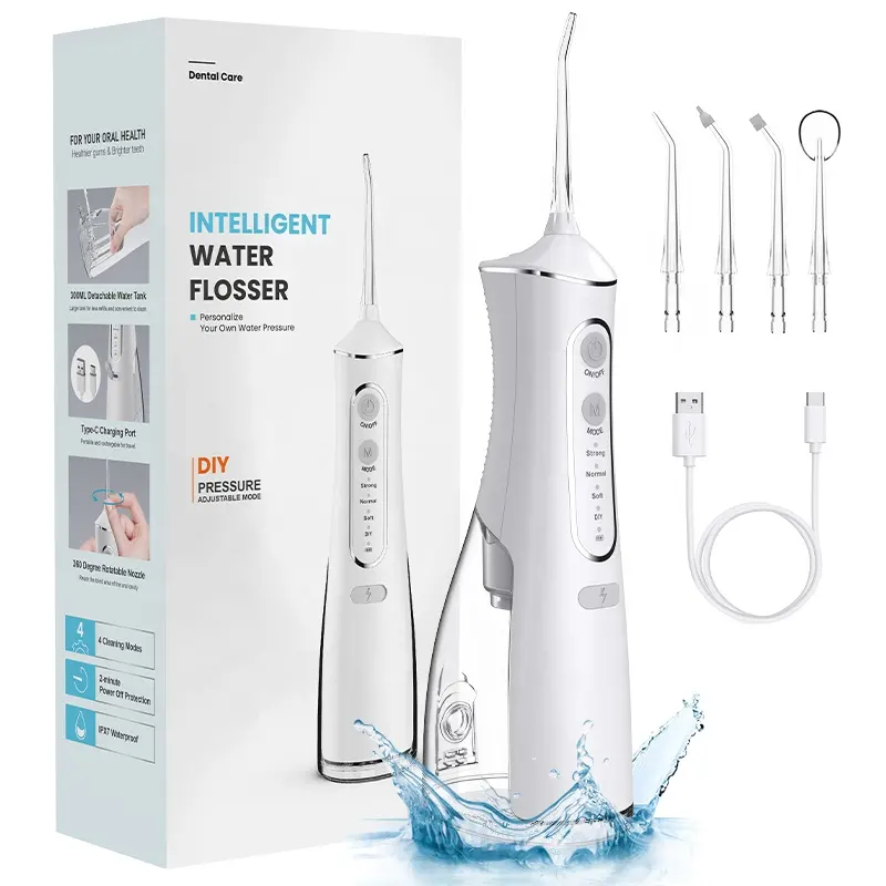 300ml Electric Portable Dental USB Oral Irrigator Waterfloss Teeth Dental Water Flosser Teeth Cleaning