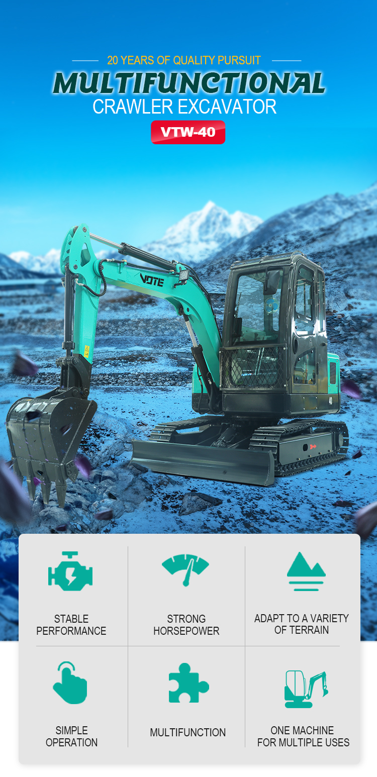 Mini excavator 4 ton weight CE micro excavators crawler digger sell small digger prices China digger safety index high
