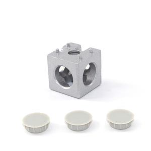 China Supplier 25B square Corner Joint 2 <strong>Way</strong> 3 <strong>Way</strong> Cubic Connectors in Black for Extruded Aluminium Profile#2151-2 - Product Image 5