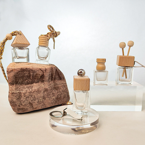 8ml square Shape Car <strong>Perfume</strong> Diffuser Bottles With Glass Bottle <strong>10</strong> ml Empty Green Frosted 10ml - Product Image 5