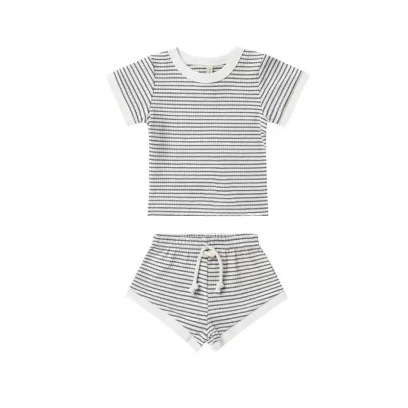 2024 nouvel été enfants garçon/fille shorts ensembles de vêtements costume vêtements pour enfants