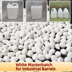 Alta opacidad y aprobado por la FDA 18% Rutilo Dióxido de titanio Polietileno Color blanco Masterbatch para Barril químico de plástico