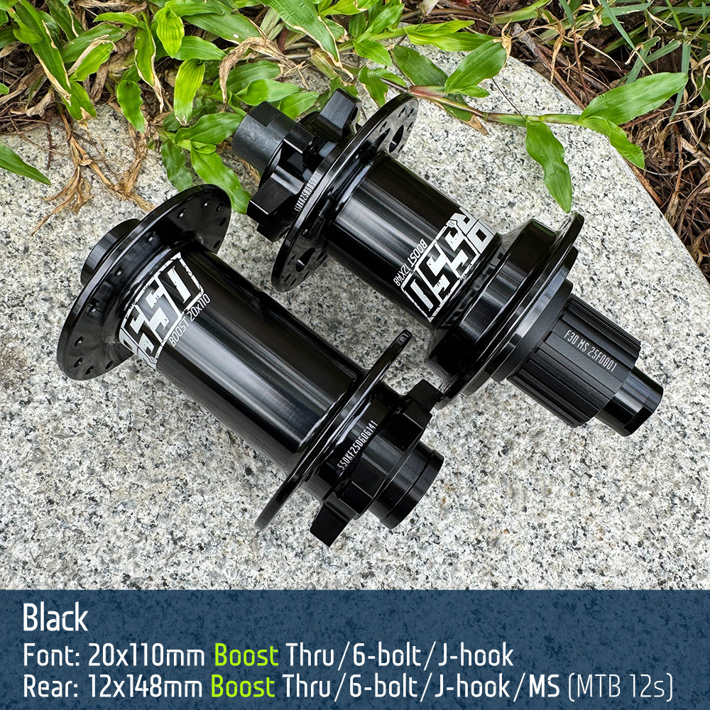 Noir F20x110 Boost+R12x148 Boost-MS-32 trous-6-boulons-J-Bend
