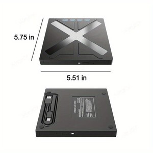 USB3.0型便携式光盘/DVD驱动器外部光盘驱动器兼容Win Mac操作系统，适用于笔记本电脑台式电脑TF，适用于微型SD光盘/DVD Pl - Product Image 5