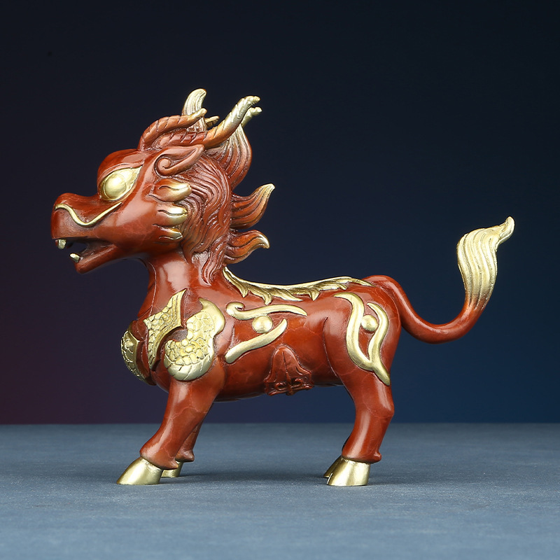 Colored copper cartoon Qilin