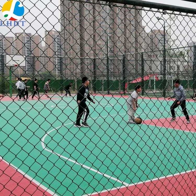 防水屋外合成ポータブルバスケットボール/テニスコート連動プラスチック床タイルスポーツフローリング
