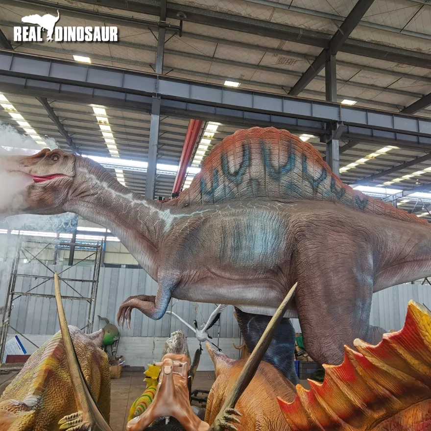 Modelo de dinosaurio para montar, modelo de dinosaurio animatrónico