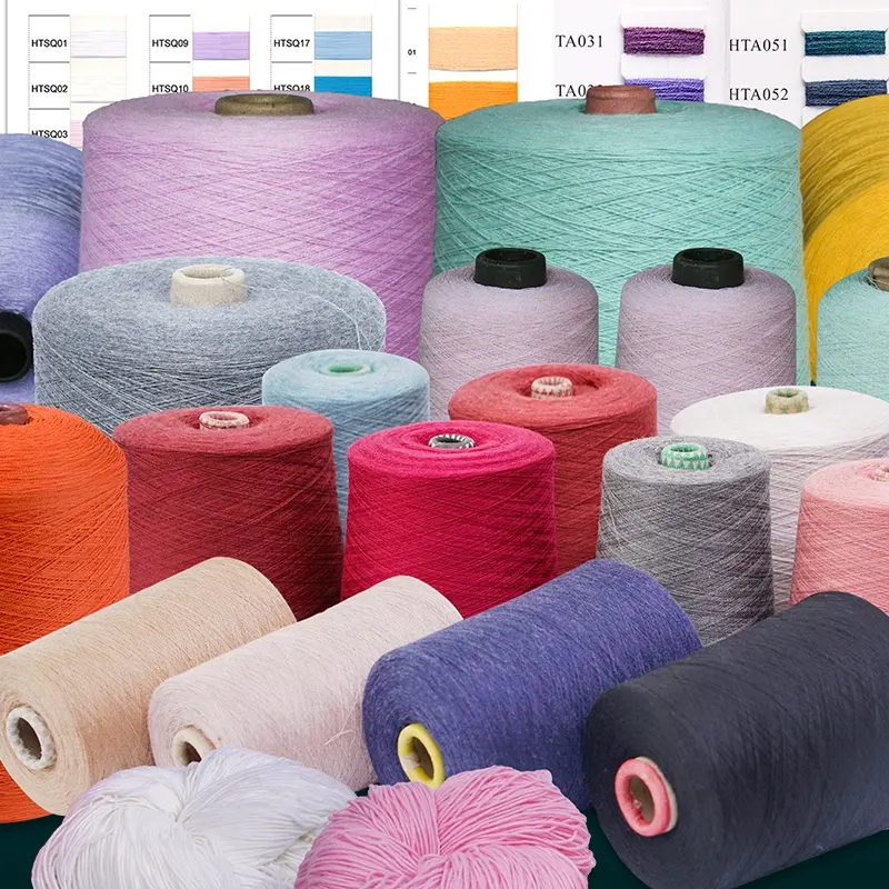 Hengtai Textile 35 Jahre Fabrik Großhandel Baumwolle Acryl Wolle Viskose Garn zum Stricken
