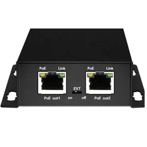 IPデバイス用の1ポート10/100M入力2RJ45出力PoEエクステンダーを備えたOEM2ポートネットワークエクステンダー - Product Image 1
