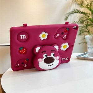 かわいい若い女の子3DシリコンストロベリーベアキティホルダータブレットPCカバーケースiPad Pro 11 IPad10コンピュータ保護カバー - Product Image 2