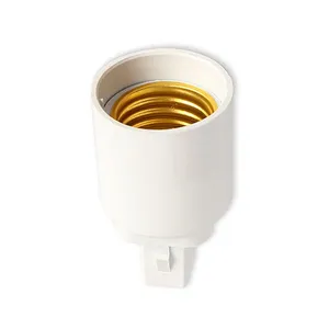 Abs הוביל g24 כדי e27 מתאם שקע הלוגן <span class=keywords><strong>G24d</strong></span>-1 cfl <span class=keywords><strong>G24d</strong></span>-2 אור cfl ממיר בסיס e27 ל g24 מתאם 2pin