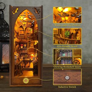 Fabrika fiyat kitapların kitaplığı Booknooks 3D kitap Nook kiti bulmaca DIY kitap Nook ile LED ışık - Product Image 3