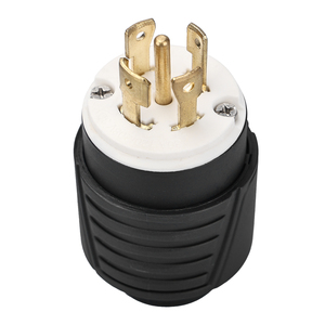 30Ampロッキングコネクタ、発電機用NEMA L21-30Pツイストロックアウトレットプラグ、工業用グレード、接地ブラック