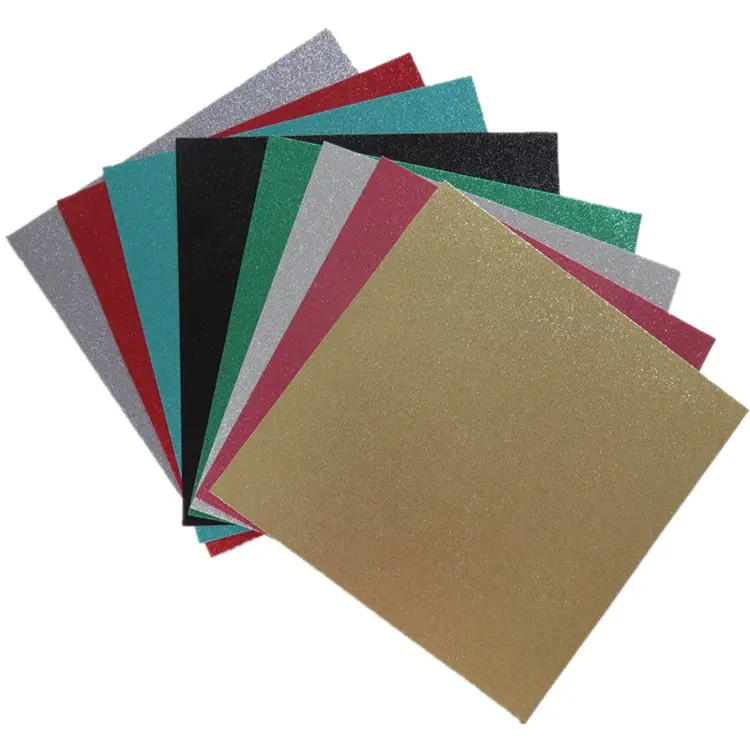 Commercio all'ingrosso 12 x12in 300G confezione regalo fai da te carta Glitter artigianato carta fatta a mano Glitter cartoncino