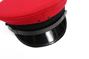 CXXGZ özelleştirilmiş resmi elbise kırmızı dayanıklı tören kap ağır nefes tören tepe kapağı güvenlik görev için - Product Image 6