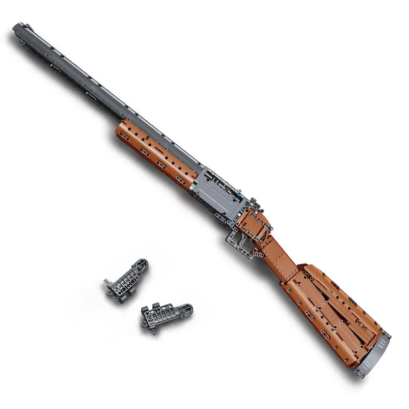 MOULD KING 14016 – blocs de construction à Double canon, série armes à feu, petites particules, haute difficulté, jouet mode