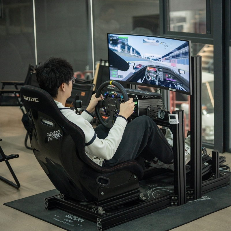 5 EN 1 (Base + Volante + Pedal + Asiento + Soporte de Pantalla Triple)