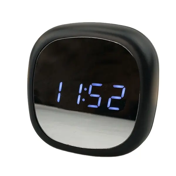 Personnaliser jour de la semaine calendrier enfants petit réveil électrique mini miroir numérique led horloges de table