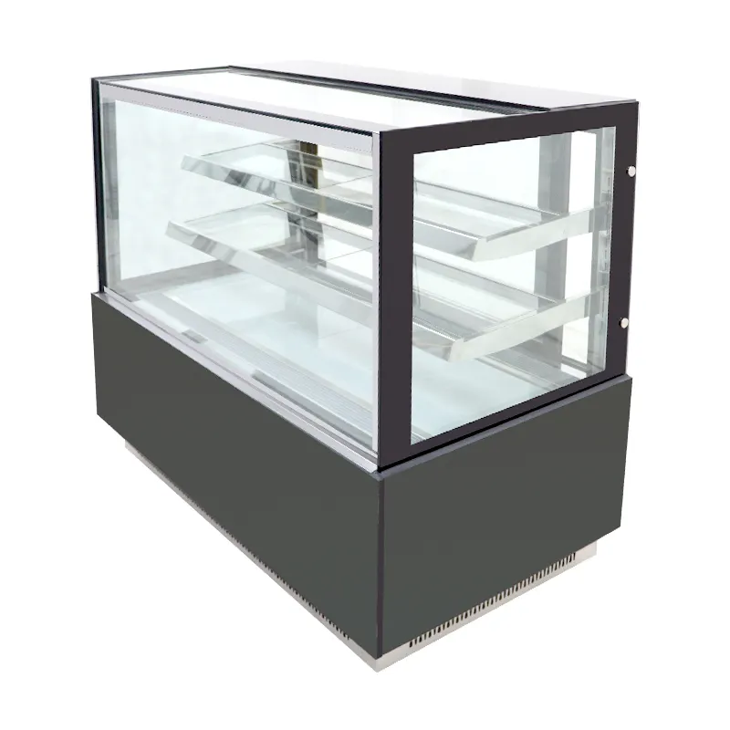 Коммерческий шкаф для витрин тортов с воздушным охлаждением, прямоугольный охладитель тортов, охладитель для витрин тортов