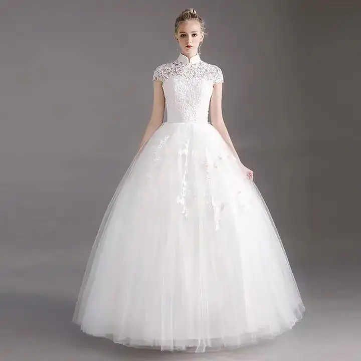 Vestido de novia ligero francés 2024 nueva novia Mori salir gasa Super Hada simple conservador cielo estrellado niños pequeños