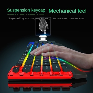Usuario 104 teclas Colorido RGB Iluminación Teclado Gaming Teclado con cable para juegos de computadora - Product Image 6