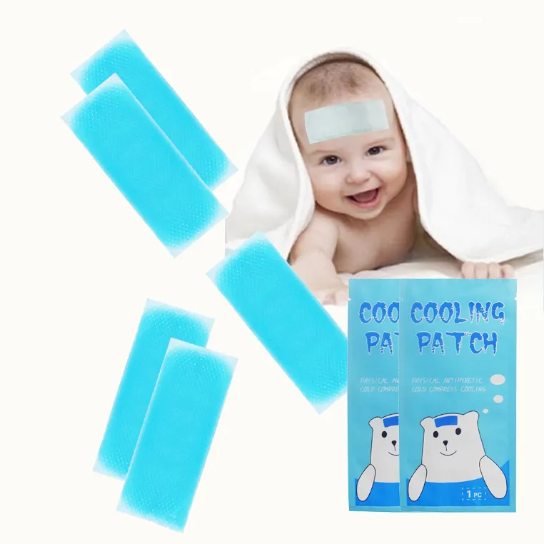 Fieber körper patch für haut reduzierung hydrogel kühlen babi alt gel babys kopfschmerzen gips baby gel kühlung gel blau