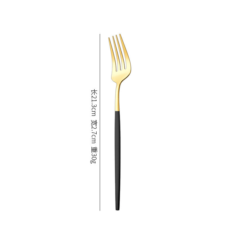 Black gold dinner fork