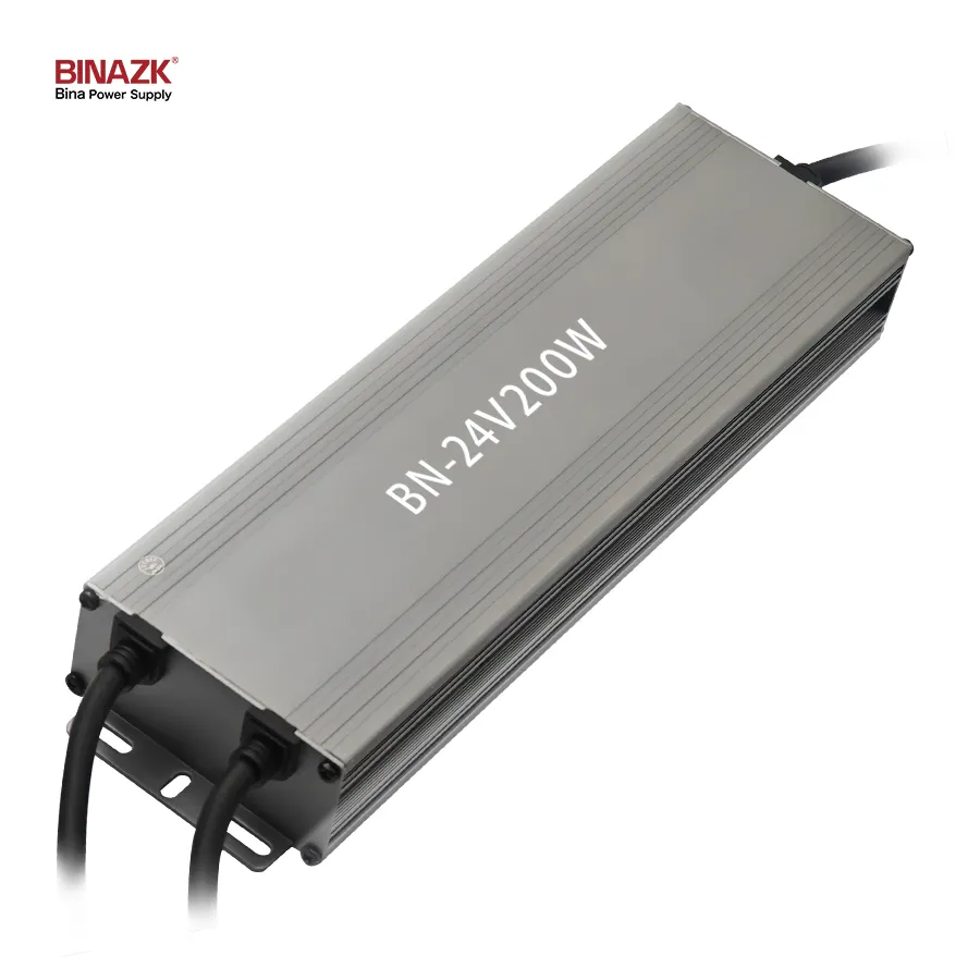 Bina High-end Ultrafino Impermeable IP67 Smps Led Transformador 200W 24V Fuente de alimentación Led para pantallas LED