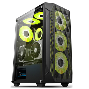 RUIX Steel Interface pannello laterale in vetro temperato ATX Boitier PC Gamer con custodia Coolermaster custodia personalizzata per Computer PC - Product Image 1