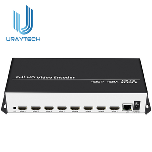 URayTech 8 in 1 H.265 H.264 <strong>HDMI</strong> to IP Video Encoder 8 Channels Live Streaming Encoder HD Encoders H265 with SRT RTMP RTSP HLS - Product Image 1
