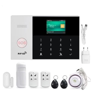 グラフィティWiFi GSM盗難防止警報システム赤外線ドア窓警報音声リマインダーデュアルネットワーク433 MHz ABS材料火災使用 - Product Image 1