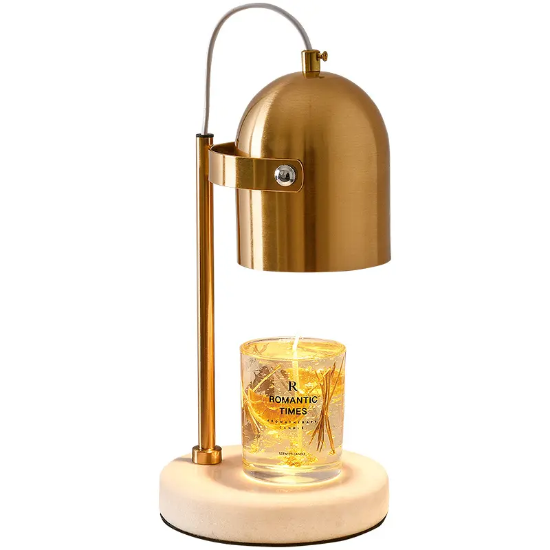 Фабричная декоративная Современная золотистая металлическая электрическая лампа для свечи без пламени