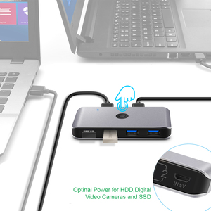 <strong>KVM</strong> <strong>Switch</strong> 2 in <strong>4</strong> Out USB 3.0 <strong>Switch</strong> Box Selector for PC Keyboard Mouse Scanner Printer Drive Card Reader