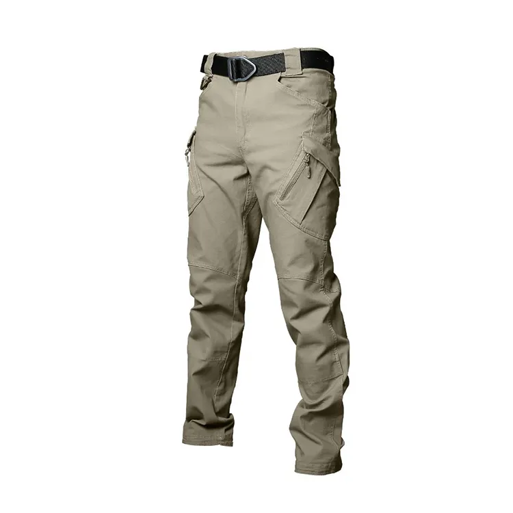 Vente en gros, randonnée, chasse, multi-poches, Tube vierge en coton, pantalon Cargo tactique pour hommes, pantalon avec fermeture éclair