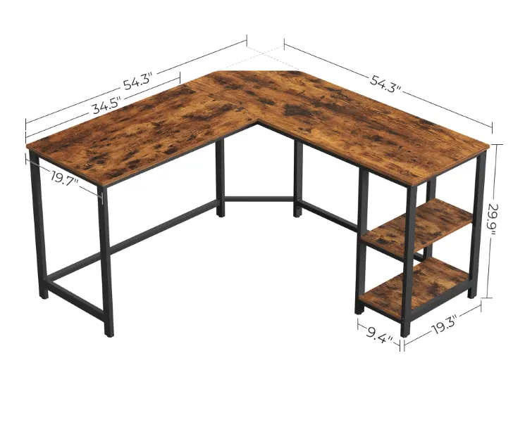 Basit tasarım toptan ahşap masa modern tarzı bilgisayar köşe masaları ev ofis mobilyaları yazma çalışma masası çekmece ile