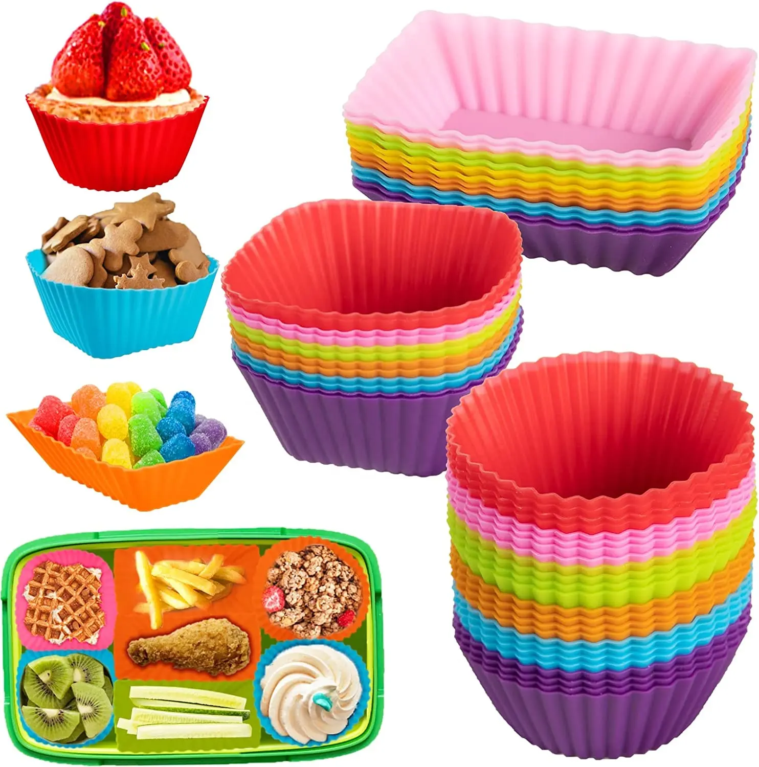 Großhandel multifunktion ale kunden spezifische Cupcake Liner Silikon Muffin Cup Silikon Backformen