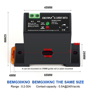 Interruptor de sensor de corriente Ac 0,2-200A Relé de controlador de enlace opcional 240V Transformador de corriente Interruptor de sensor autoalimentado - Product Image 3