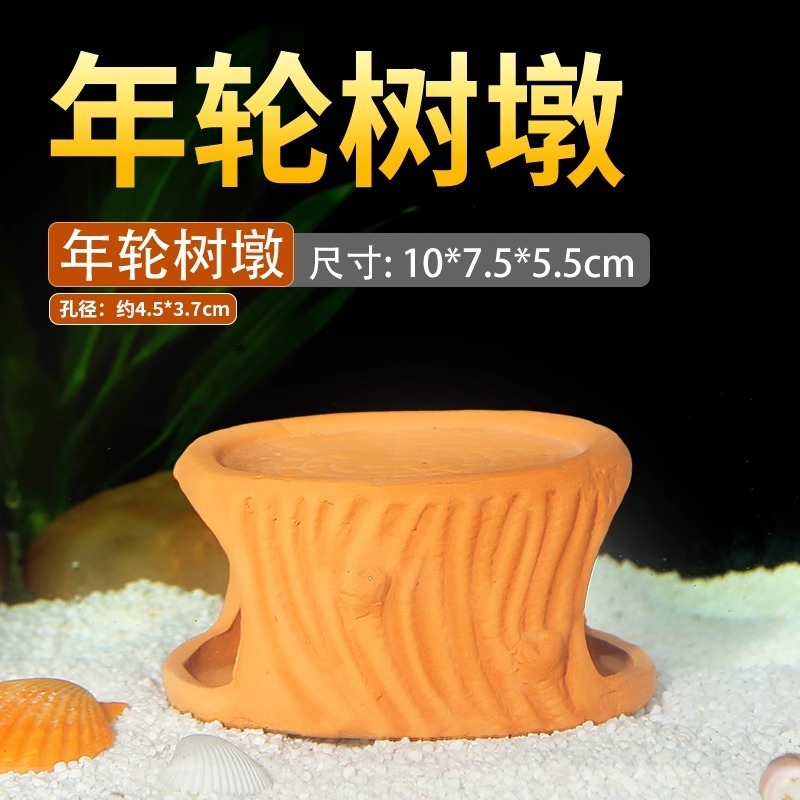 Red tree stump