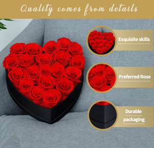 Lovebay özel Logo korunmuş çiçek ebedi sonsuz sonsuza stabilize gerçek korunmuş güller yuvarlak kare kalp kutusu - Product Image 6