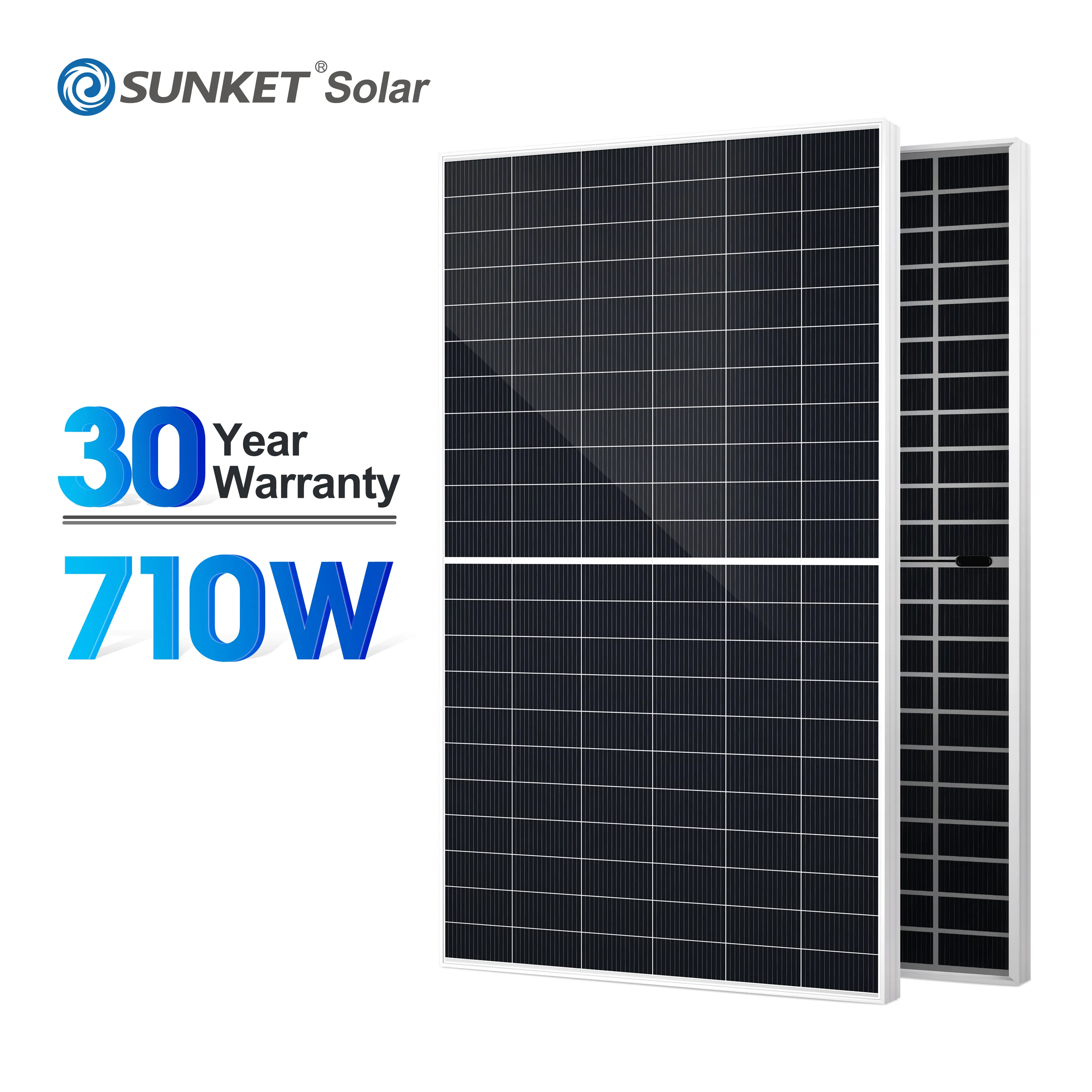 Paneles de energía solar, módulo fotovoltaico de vidrio monocristalino, 660W, 680W, 700W, módulos solares bifaciales, panel solar HJT