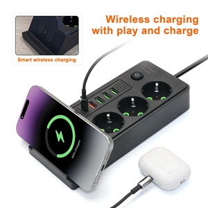 สายโทรศัพท์มือถือแบบยุโรป3ช่องพร้อม <span class=keywords><strong>USB</strong></span> Type C 2025ชาร์จเร็วสำหรับตลาดยุโรป - Product Image 4