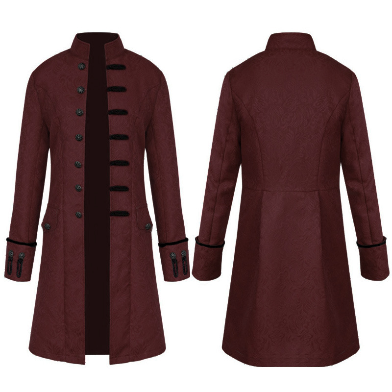 Jacquard medieval menswear bordeaux