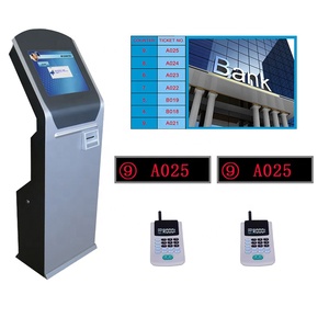 Distributore di biglietti a coda da pavimento con display LCD da banco per TV con display principale tastiera touch screen sistema di accodamento banca completo - Product Image 1