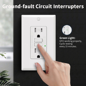 Noramerica UL Listed Socket Duplex Self Test con pulsante GFCI Outlet 15 Amp 125V circuito Interrupt GFCI Socket - Product Image 2